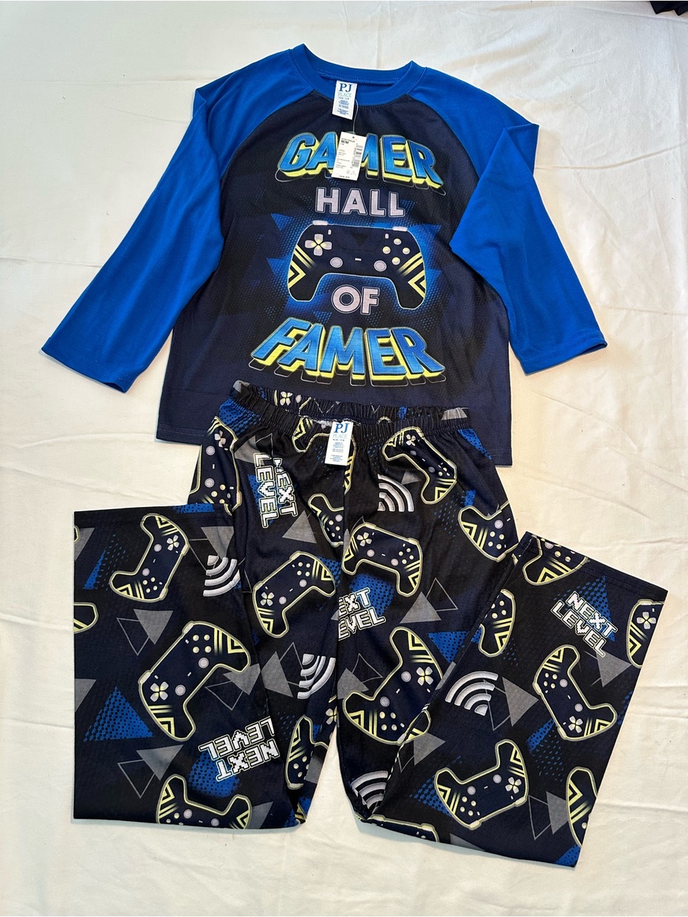 Place Kids Gamer Hall of Famer Pajama Set - Blue & Black